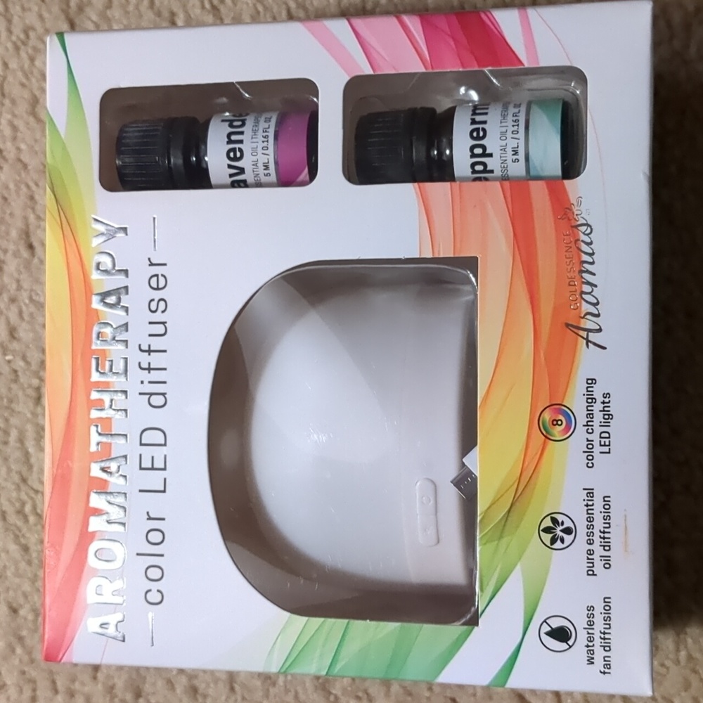 Aromatherapy color LED diffuser